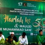 DPW PPP Aceh memperingati Hari Lahir (Harlah) ke-50 tahun, pada 5 Januari 2023, dirangkai dengan yasinan dan Maulid Nabi
