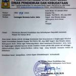Surat Edaran yang melarang siswa Aceh Besar membawa dan bermain lato-lato di sekolah
