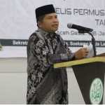 Ketua MPU Aceh Tgk H Faisal Ali membuka kegiatan kerja sama Sistem Jaminan Produk Halal MPU Aceh Tahun 2023 di gedung Tgk H Abdullah Ujong Rimba, Komplek MPU Aceh, Kamis (26/1)