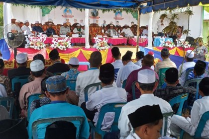 Suasana Muzakarah Ulama Se-Aceh Timur yang berlangsung di Komplek Dayah Darul Mua'rif Gampong Buket Sahraja Kecamatan Julok, Ahad (29/1)