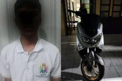 Pelaku dan barang bukti kasus penggelapan dan pertolongan jahat diamankan Satreskrim Polresta Banda Aceh
