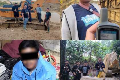 Polisi tangkap 7 penambang emas ilegal di Nagan Raya, dan mengamankan satu unit alat berat jenis excavator