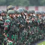 Pangdam IM Mayjen TNI Mohamad Hasan memimpin apel gelar pasukan dalam rangka pengamanan kunjungan kerja Presiden Joko Widodo di wilayah Lhokseumawe pada 10 Februari 2023