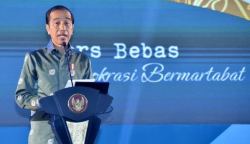 Presiden Joko Widodo menghadiri Puncak Peringatan Hari Pers Nasional Tahun 2023 di Gedung Serbaguna Pemerintah Provinsi Sumatra Utara, Kabupaten Deli Serdang, Kamis (9/2/2023). Foto: BPMI Setpres