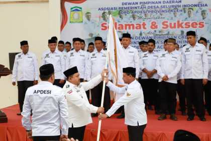 Pengurus DPC APDESI Aceh Besar Periode 2023-2028 dikukuhkan, Kamis, 9 Febluari 2023 di Kampus Politeknik Indonesia-Venezuela (Poliven) Gampong Cot Suruy, Ingin Jaya