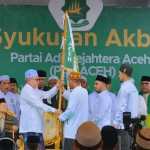 Acara Syukuran Akbar PAS Aceh di Komplek Makam Sultan Malikussaleh, Geudong, Kecamatan Samudera, Aceh Utara, Rabu pagi (22/2)