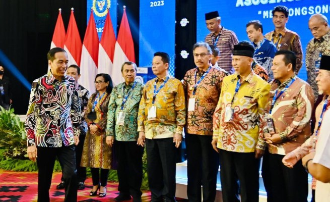Pj Gubernur Aceh Achmad Marzuki saat menghadiri Rakernas APPSI Tahun 2023 di Balikpapan, Kalimantan Timur, Kamis (23/2)