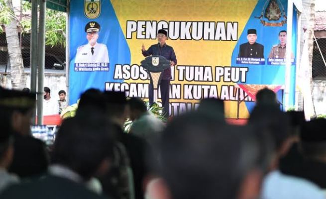 Ketua DPRK Banda Aceh Farid Nyak Umar menghadiri pengukuhan pengurus Asosiasi Tuha Peut Kecamatan Kuta Alam (Asotalam) periode 2023-2028, Kamis (23/2)