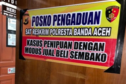Satreskrim Polresta Banda Aceh membuka posko pengaduan kasus penipuan jual beli sembako murah
