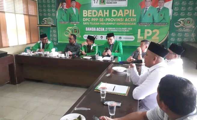 DPW PPP Aceh melaksanakan Bedah Dapil DPC se-Aceh yang berlangsung 28 Februari hingga 7 Maret 2023 di kantor DPW PPP Aceh