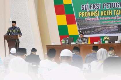 63 peserta ikuti seleksi CAT Tim Pemandu Haji Daerah Aceh 1444 Hijriah di Aula Arafah UPT Asrama Haji Aceh, Sabtu (4/3)