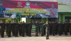 Sebanyak 160 Karyawan Prabakti (Reposisi) Bank Aceh Syariah mengikuti Pendidikan Bela Negara tahun 2023 yang dimulai sejak 6 hingga 11 Maret 2023 di Rindam Iskandar Muda, Mata Ie
