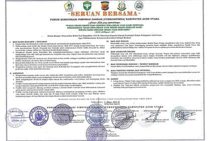 Seruan Bersama Forkopimda Aceh Utara dalam menyambut Ramadhan 1444 Hijriah