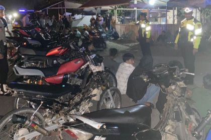 Tim gabungan Polres Aceh Utara menggagalkan aksi balap liar di kawasan Jalan Line PT PGE Gampong Nibong Baroh Kecamatan Nibong, Aceh Utara, Selasa dini hari (28/3) dan mengamankan 48 sepeda notor