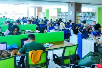 Suasana di Perpustakaan Aceh selama bulan suci Ramadan 1444 Hijriah