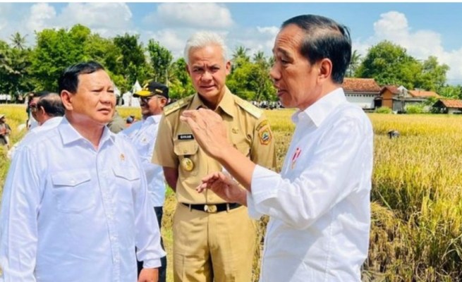 Presiden Jokowi menyinggung nama Prabowo Subianto salah satu tokoh yang cocok jadi cawapres mendampingi Ganjar Pranowo. Biro Pers Sekretariat Presiden