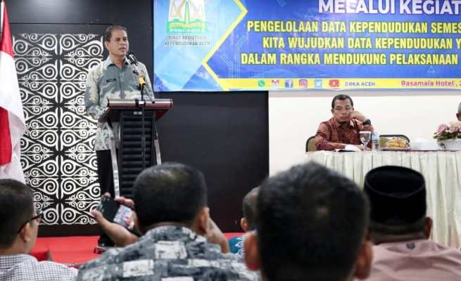 Kepala Dinas Registrasi Kependudukan Aceh Teuku Syarbaini menyampaikan, DRKA terus melakukan update data jumlah penduduk Aceh menjelang Pemilu 2024