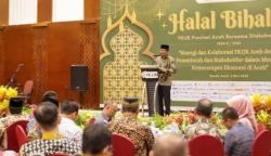 Acara Halal Bihalal Forum Komunikasi Industri Jasa Keuangan (FKIJK) Provinsi Aceh di Hotel Hermes Palace Banda Aceh, Jum'at malam (5/5/2023)