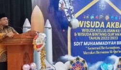 Wisuda Akbar Kelulusan V & Wisuda Bintang Quran VIII Tahun 2022/2023 SDIT Muhammadiyah Bireuen, Sabtu (27/5). Acara berlangsung di Hotel Fajar Bireuen