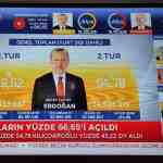 Presiden Turki petahana, Recep Tayyip Erdogan memimpin persaingan dengan meraih 54,78% suara di penghitungan Pilpres Turki putaran kedua ini, Ahad (28/5)