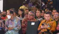 Sekda Aceh Bustami Hamzah didampingi Kepala BKA Abdul Qahar mengikuti Rakornas Kepegawaian BKN 2023 dengan tema “Talent Management 2030: Smart, Agile, and Empathy”, di Hotel Pullman, Bandung, Selasa (30/5)