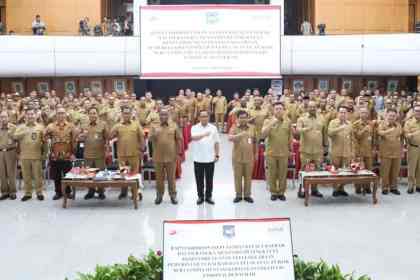 Kemendagri menggelar Rakor Pj Kepala Daerah di Gedung Sasana Bhakti Praja (SBP) Kantor Kemendagri, Jum'at (9/6)