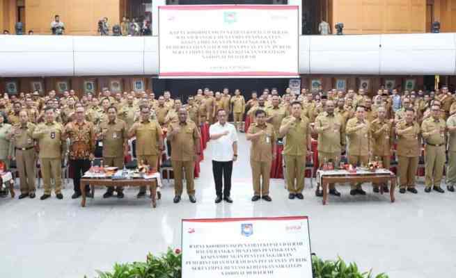 Kemendagri menggelar Rakor Pj Kepala Daerah di Gedung Sasana Bhakti Praja (SBP) Kantor Kemendagri, Jum'at (9/6)