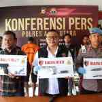 Satreskrim Polres Aceh Utara mengungkap kasus kepemilikan senjata api yang menjerat dua warga Geulanggang Baro Kecamatan Lapang, Aceh Utara yakni SB alias Mukim (32) dan H alias Ayah Moren (44)