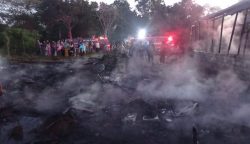 3 rumah milik warga di Kampung Uning Sejuk, Kecamatan Permata, Bener Meriah lenyap akibat kebakaran, Selasa (20/6)