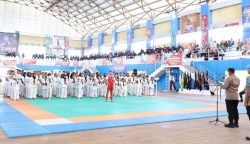 Pembukaan Kejuaraan Tarung Derajat Aceh Wilayah I Piala Kapolres Aceh Besar Tahun 2023 di Gedung Jantho Sport City (JSC), Jum'at (23/6)