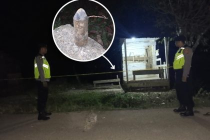 Warga Gampong Lubok Pusaka Kecamatan Langkahan, Aceh Utara, Rabu malam (5/7/2023) menemukan benda diduga bom saat menjaring ikan