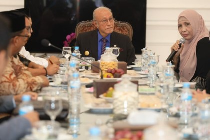 Perwakilan Bangsa Moro melakukan pertemuan dengan Wali Nanggroe Aceh Malik Mahmud Al Haythar, Jum'at (7/7), di Meuligoe Wali Nanggroe