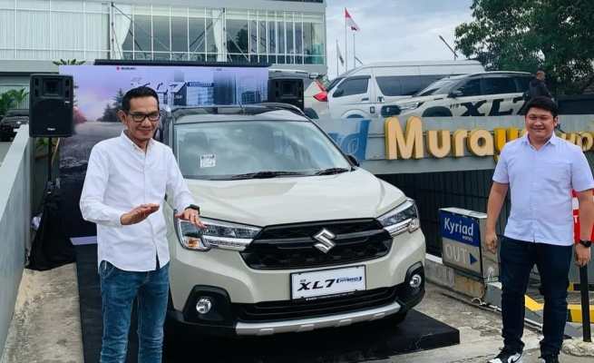 Peluncuran Suzuki New XL7 Hybrid ini berlangsung di depan Hotel Kyriad Muraya Banda Aceh, Sabtu (8/7/2023)