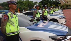 Apel Gelar Pasukan Operasi Patuh Seulawah-2023 di halaman Polda Aceh, Senin pagi, 10 Juli 2023