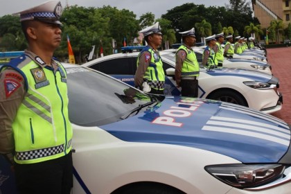 Apel Gelar Pasukan Operasi Patuh Seulawah-2023 di halaman Polda Aceh, Senin pagi, 10 Juli 2023