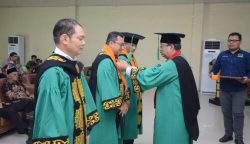 Universitas Malikussaleh Lhokseumawe mengukuhkan tiga Guru Besar Bidang Sosiologi