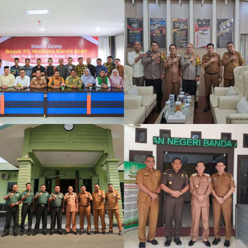 Pj Wali Kota Banda AcehbAmiruddin sowan keliling menemui Forum Koordinasi Pimpinan Daerah (Forkopimda) yakni DPRK, Kapolresta, Kejari dan Dandim, Selasa (18/7) | INFOACEH.net Pj Wali Kota Banda AcehbAmiruddin sowan keliling menemui Forum Koordinasi Pimpinan Daerah (Forkopimda) yakni DPRK, Kapolresta, Kejari dan Dandim, Selasa (18/7)