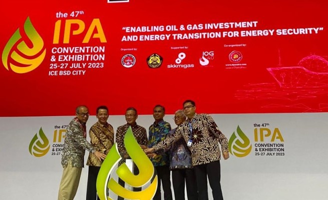 Menteri ESDM Arifin Tasrif, Pj Gubernur Aceh Achmad Marzuki dan Kepala BPMA Teuku Mohamad Faisal menghadiri pembukaan kegiatan The 47th IPA Convention & Exhibition (Convex) 2023 di Indonesia Convention Exhibition (ICE) BSD City, Tangerang Selatan, Selasa (25/7)