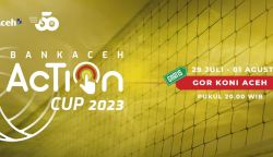 Turnamen Voli Bank Aceh Action Cup 2023 menghadirkan 8 tim voli unggulan di Aceh, dimulai pada 29 Juli hingga 1 Agustus 2023 di GOR KONI Aceh, Banda Aceh