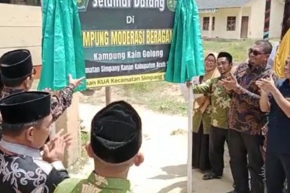 Peresmian Desa Kain Golong sebagai Kampung Moderasi Beragama di Kabupaten Aceh Singkil
