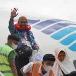 254 jemaah haji Aceh kloter 12 tiba di Bandara Internasional Sultan Iskandar Muda Blang Bintang, Aceh Besar, Senin, 31 Juli 2023 pukul 11.15 WIB