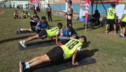 Biro SDM Polda Aceh melakukan tes kesamaptaan jasmani calon Praja IPDN tahun 2023 di Stadion Harapan Bangsa Lhong Raya, Banda Aceh, Senin, 31 Juli 2023
