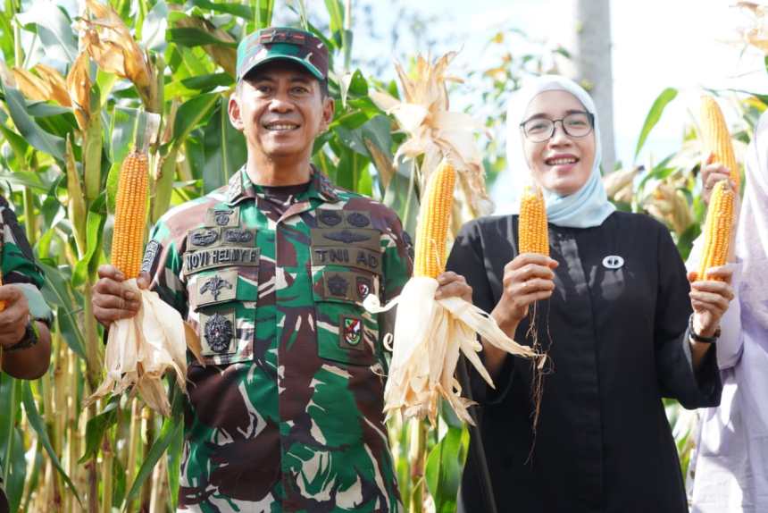 Pangdam Mayjen TNI Novi Helmy Prasetya didampingi Ketua Persit Kartika Chandra Kirana Daerah IM mengunjungi lahan Ketahanan Pangan Food Estate Korem 012/TU dalam rangka meninjau demplot program I’M Jagong, Rabu (2/8) | INFOACEH.net Pangdam Mayjen TNI Novi Helmy Prasetya didampingi Ketua Persit Kartika Chandra Kirana Daerah IM mengunjungi lahan Ketahanan Pangan Food Estate Korem 012/TU dalam rangka meninjau demplot program I’M Jagong, Rabu (2/8)