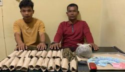 Satresnarkoba Polres Aceh Barat menangkap 2 warga pengedar 23 paket ganja