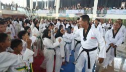Pangdam IM Mayjen TNI Novi Helmy Prasetya membuka kejuaraan piala Pangdam Iskandar Muda Taekwondo Championship Tahun 2023, di Gedung Balee Meuseuraya Aceh (BMA), Sabtu (5/8)