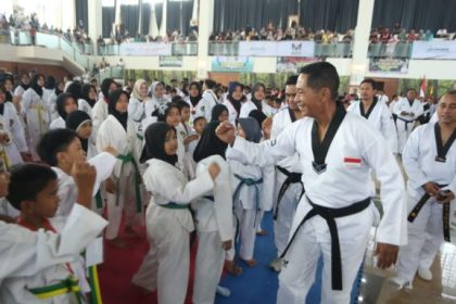 Pangdam IM Mayjen TNI Novi Helmy Prasetya membuka kejuaraan piala Pangdam Iskandar Muda Taekwondo Championship Tahun 2023, di Gedung Balee Meuseuraya Aceh (BMA), Sabtu (5/8)