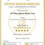 Rumah Sakit Bhayangkara Polda Aceh telah menjalani survei peningkatan akreditasi yang dilaksanakan Lembaga Akreditasi Rumah Sakit Indonesia (LARSI) dengan kelulusan Paripurna