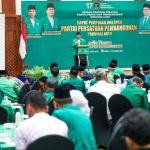Plt Ketum PPP Muhamad Mardiono membuka Rapat Pimpinan Wilayah (Rapimwil) DPW PPP Aceh, di Hotel Hermes Palace Banda Aceh, Kamis (21/9/2023). (Foto: Dok. Istimewa)