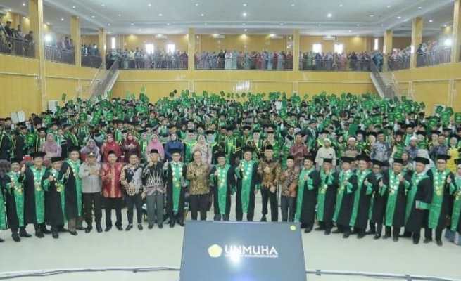 Universitas Muhammadiyah Aceh (Unmuha) menggelar Rapat Senat Terbuka Wisuda ke-45 Ahli Madya, Sarjana, Pascasarjana Semester Genap tahun ajaran 2023/2024 di UCC Ahmad Dahlan Unmuha, Sabtu, (23/9/2023).(Foto: Dok. Unmuha)