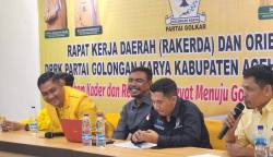 DPD II Partai Golkar Aceh Utara menggelar Rakerda dan Orientasi Baksl Caleg DPRK Partai Golkar Aceh Utara, Kamis (12/10) di Hotel Kuta Karang Lama Kota Lhokseumawe